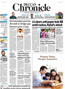 Deccan Chronicle ePaper today featuring Hyderabad, Chennai, Bengaluru news, politics, business, education, technology, sports, entertainment, and current affairs.